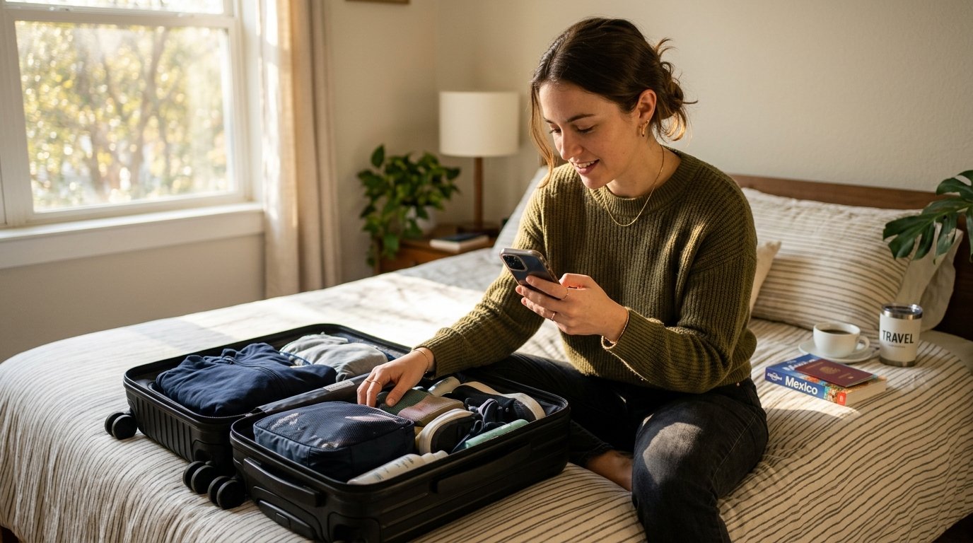 Solo traveler following Southwest Rapid Rewards 2026 action plan at home
