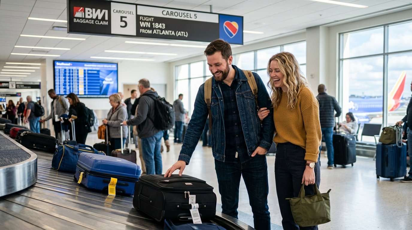 Couple using Southwest Rapid Rewards credit card bag perks 2026